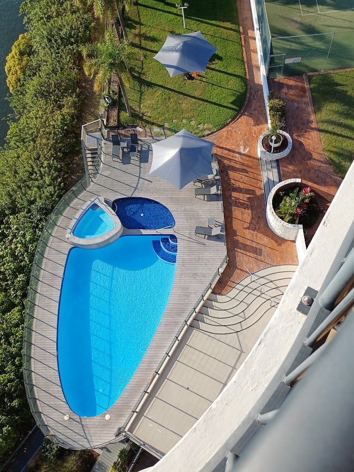 Typhoon 5.0m Hex Concrete Canopy Black Satin Frame 5